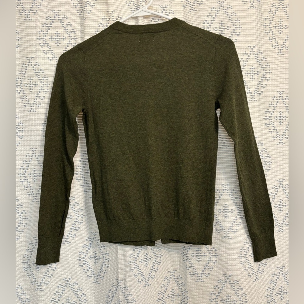 J. Crew Women's Dark Green Cardigan - Picture 2 of 9